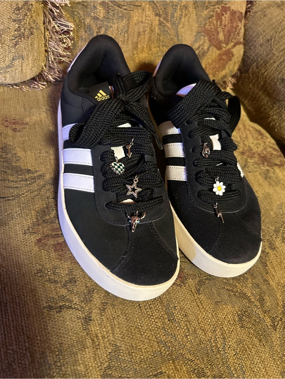 black and white adidas VL Court 3.0 sneakers size 8.5